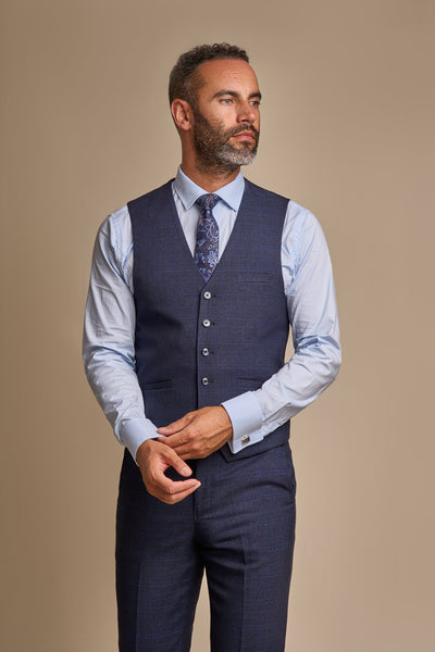 Cavani CARIDI - Navy Three Piece Suit