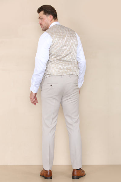 HM5 - Stone Tailored Three Piece Suit