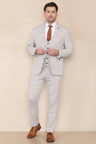 HM5 - Stone Tailored Three Piece Suit