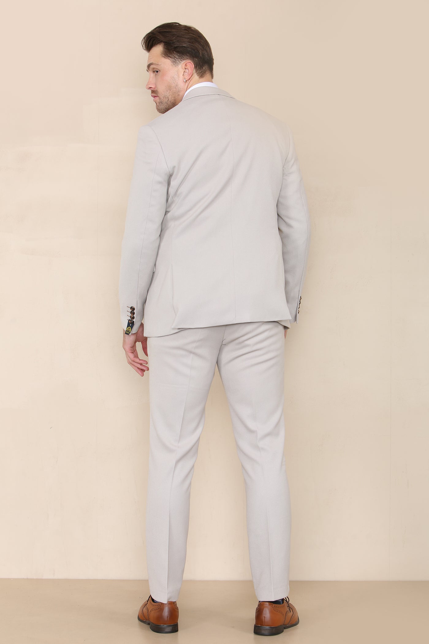 HM5 - Stone Tailored Three Piece Suit
