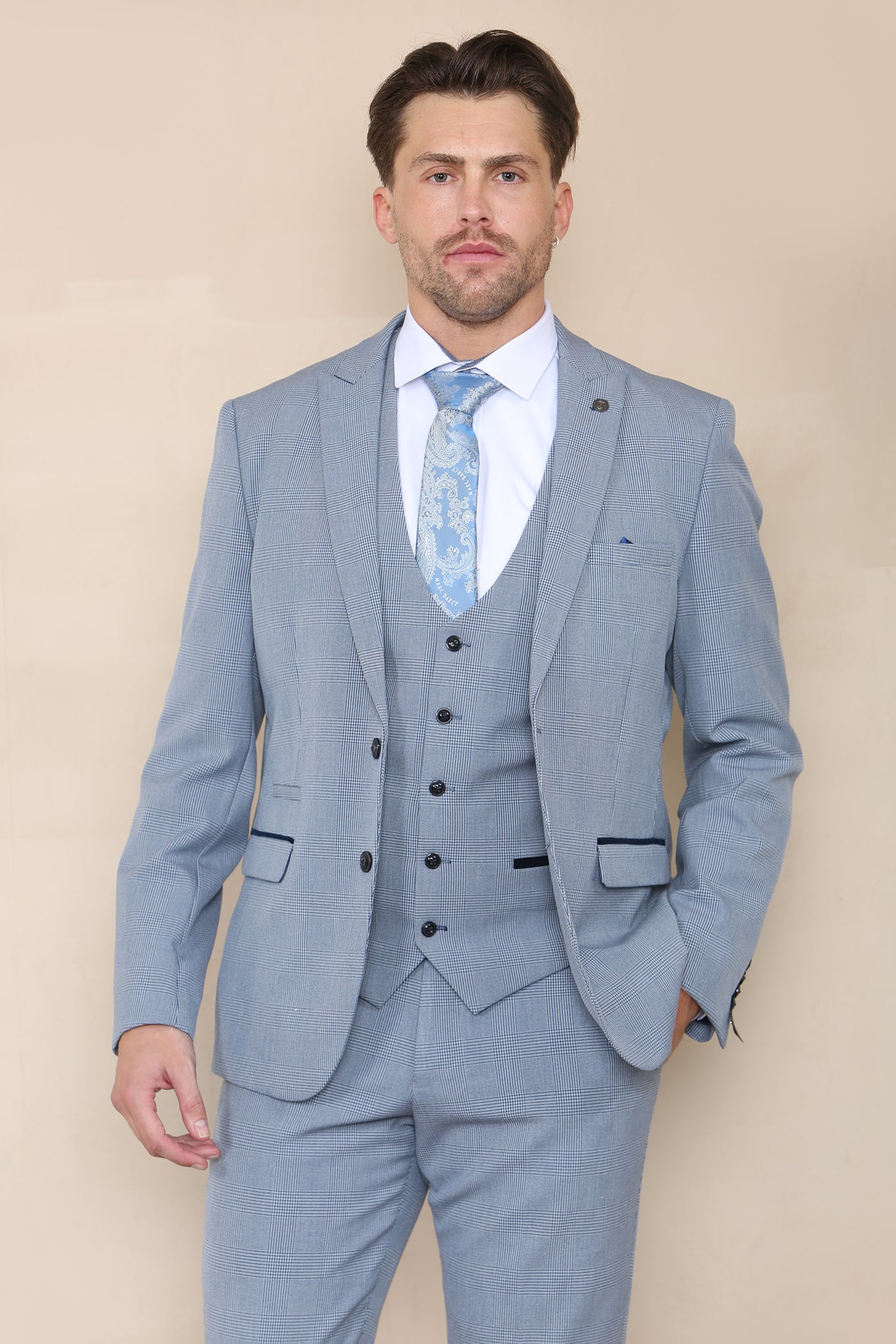 BROMLEY - Sky Check Blazer