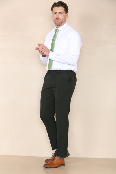 BROMLEY - Olive Check Three Piece Suit
