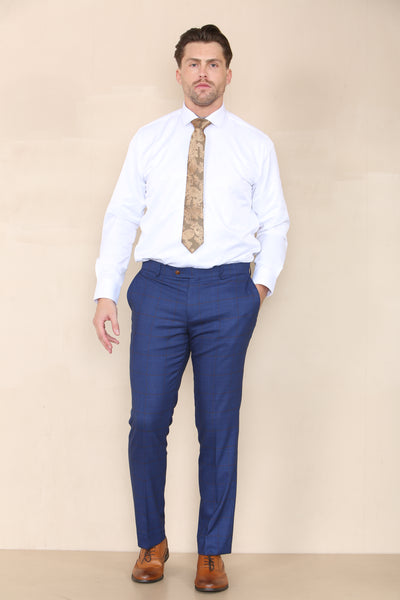 Paul Andrew Alex - Blue Check Trouser