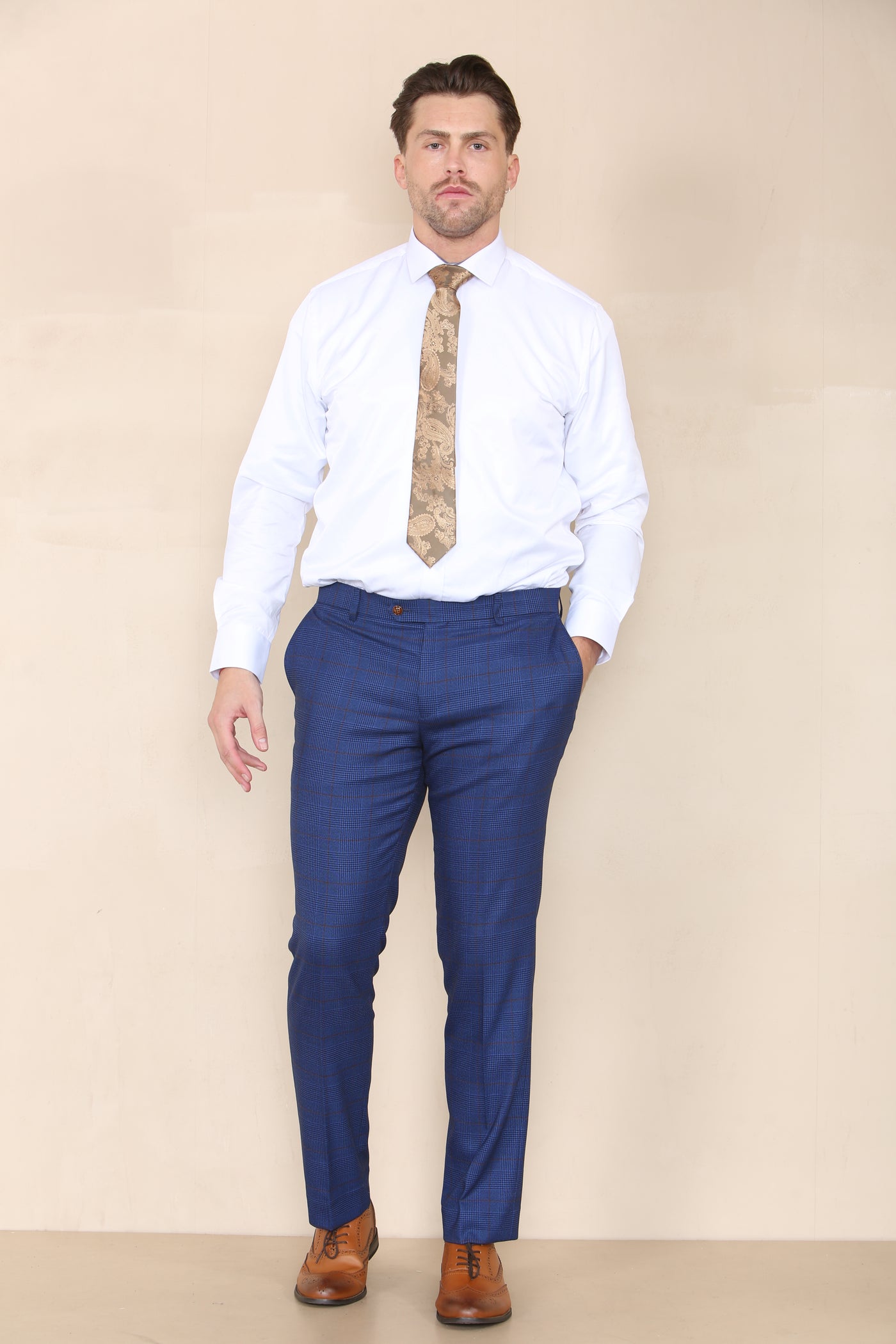 Paul Andrew Alex - Blue Check Three Piece Suit