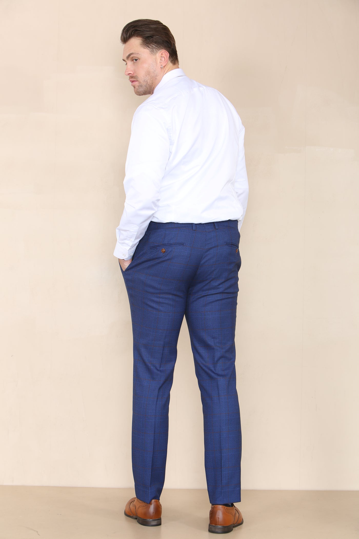 Paul Andrew Alex - Blue Check Trouser