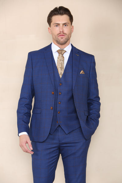 Paul Andrew Alex - Blue Check Three Piece Suit