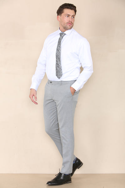 BROMLEY - Grey Check Trousers