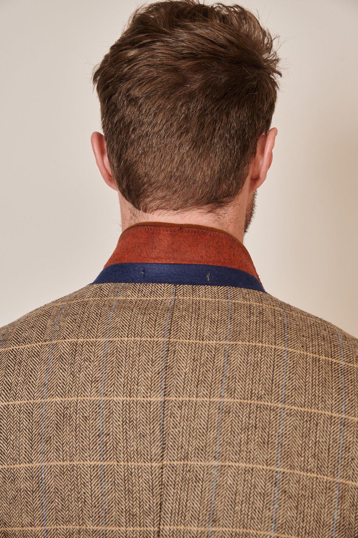 TED - Tan Tweed Check Blazer