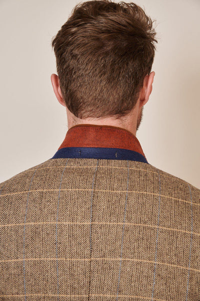 TED - Tan Tweed Check Blazer