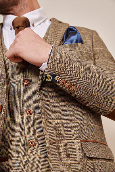 TED - Tan Tweed Check Blazer