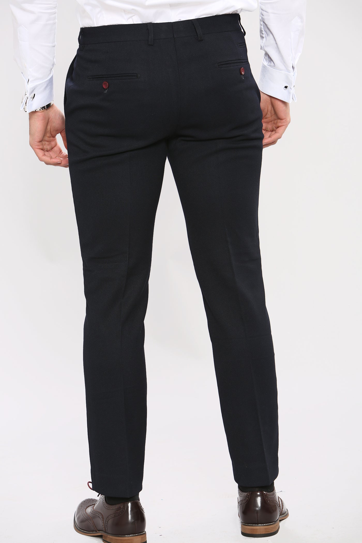 JD4 - Navy Flat Front Trousers