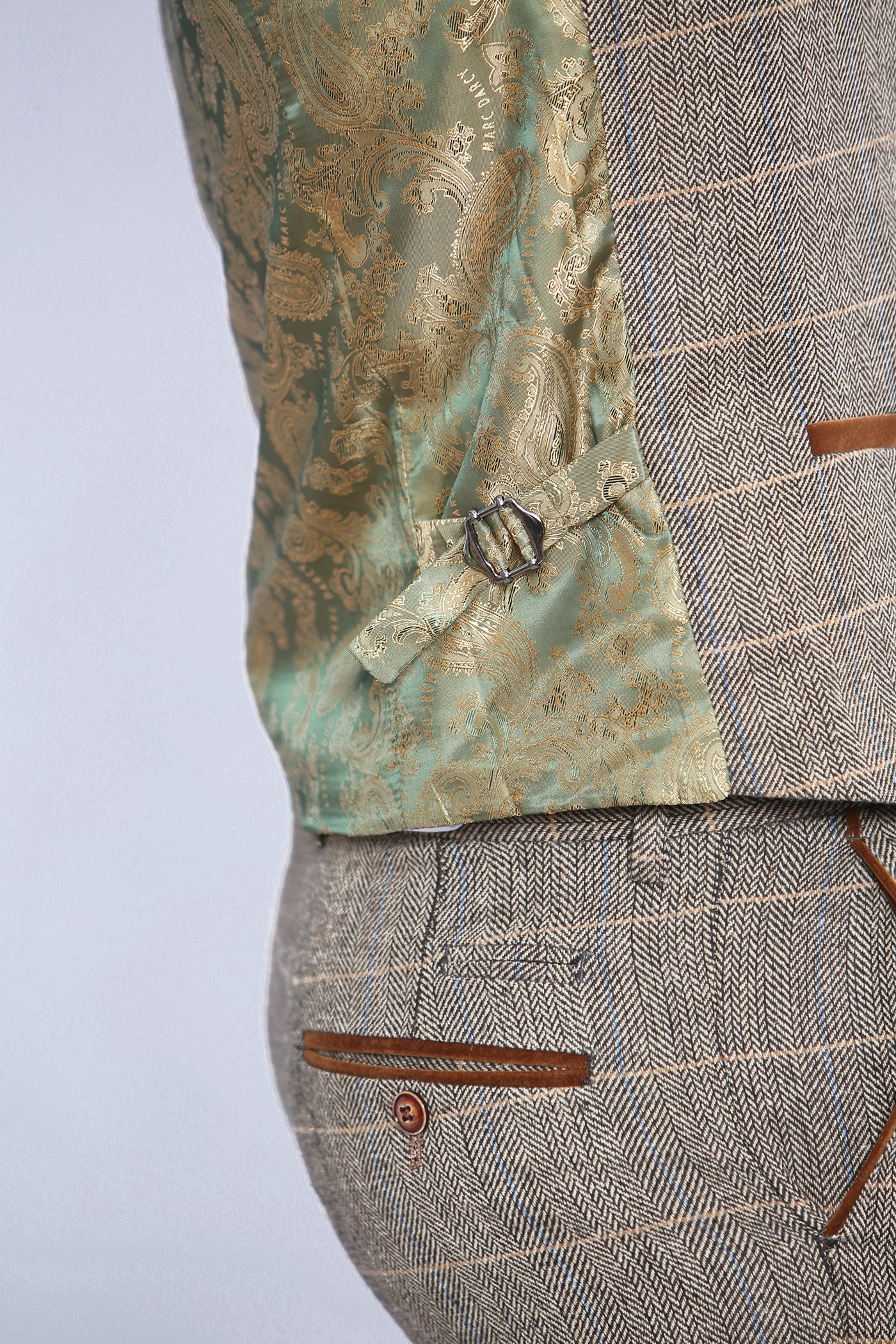 TED - Tan Tweed Check Waistcoat