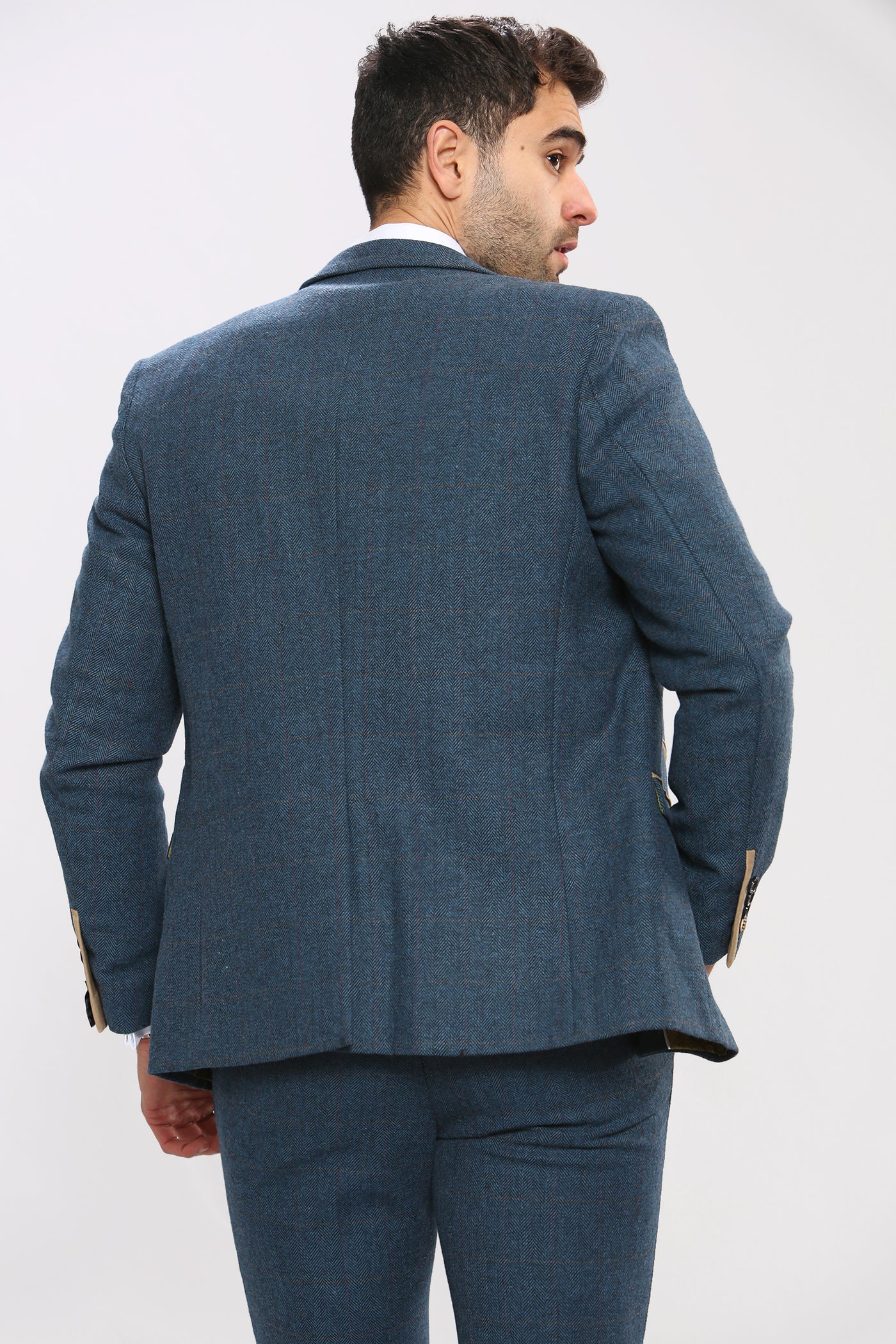 DION - Blue Tweed Check Blazer