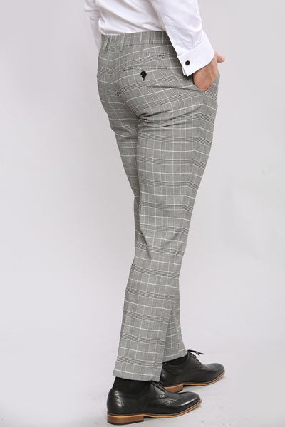 ROSS - Grey Check Three Piece Suit