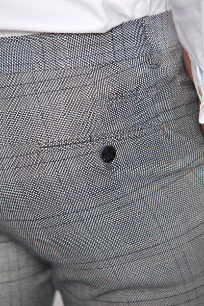 JERRY - Grey Check Trousers