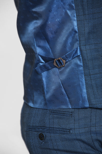 JERRY - Blue Check Three Piece Suit