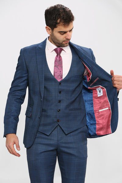 JERRY - Blue Check Blazer