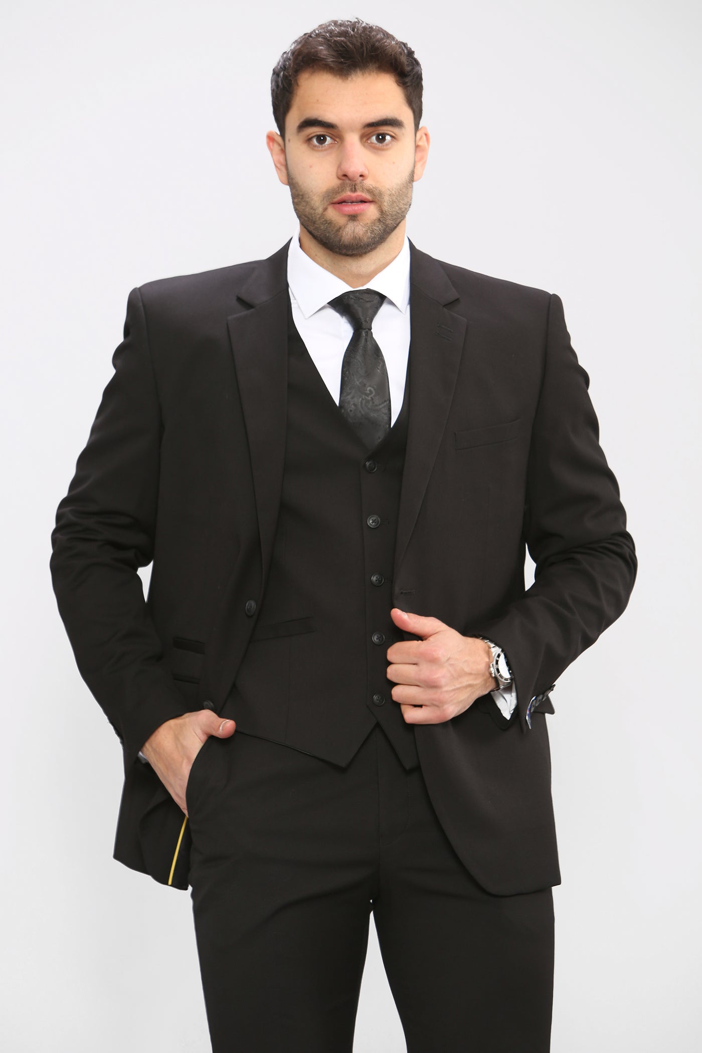Cavani MARCO - Black Three Piece Suit
