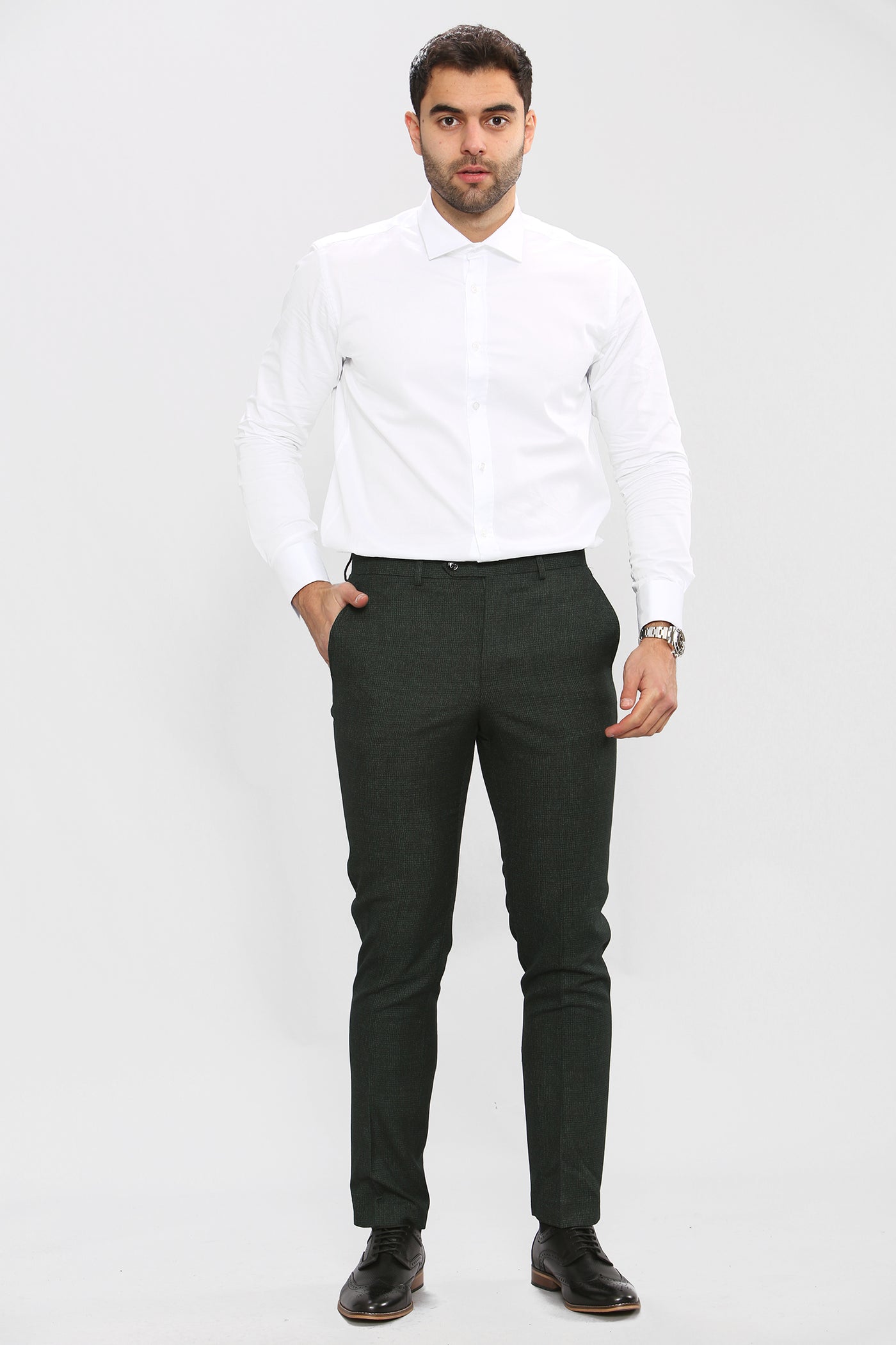 Cavani CARIDI - Olive Three Piece Suit