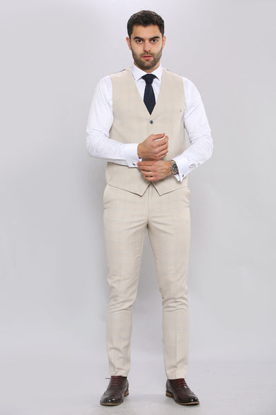 Cavani CARIDI - Beige Three Piece Suit