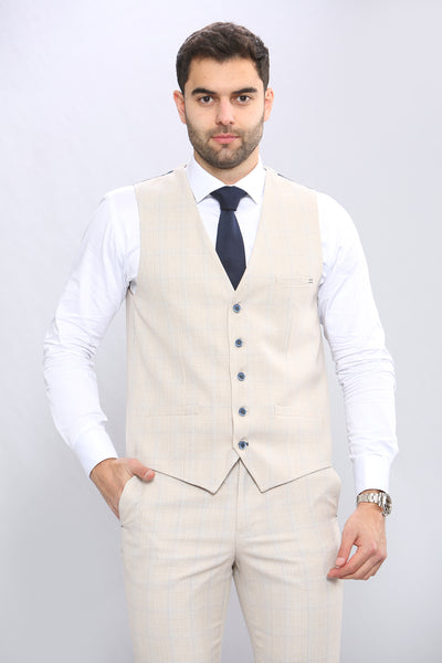 Cavani CARIDI - Beige Three Piece Suit