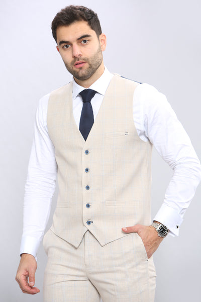 Cavani CARIDI - Beige Three Piece Suit