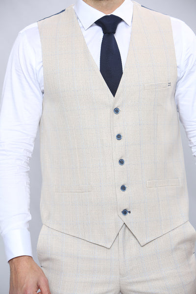 Cavani CARIDI - Beige Three Piece Suit