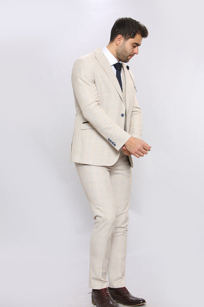 Cavani CARIDI - Beige Three Piece Suit