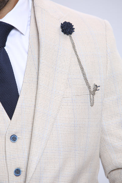 Cavani CARIDI - Beige Three Piece Suit