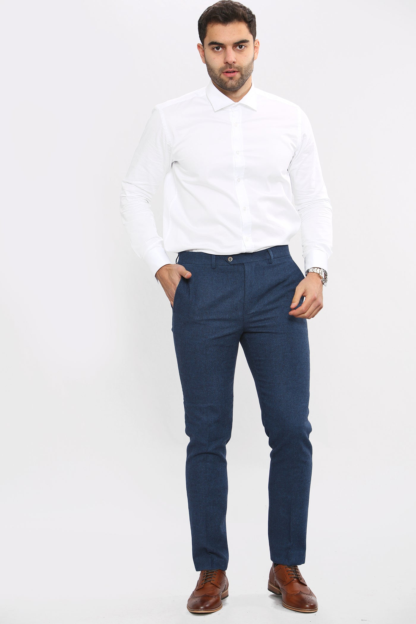 Cavani ORSON - Blue Tweed Trouser