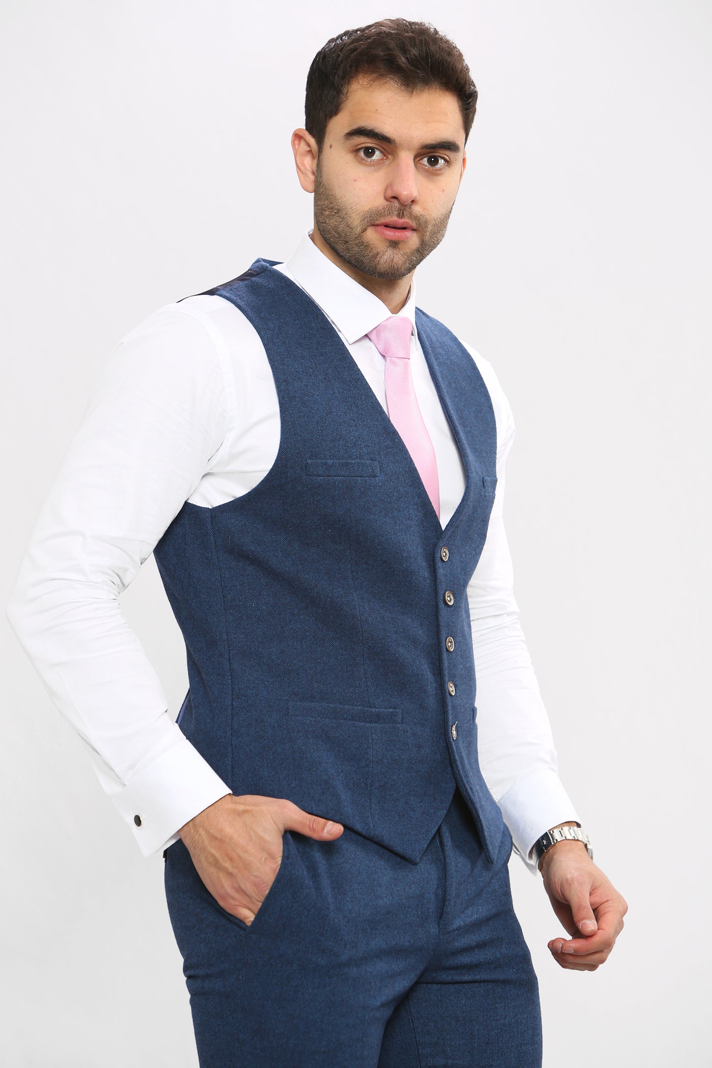 Cavani ORSON - Blue Tweed Three Piece Suit