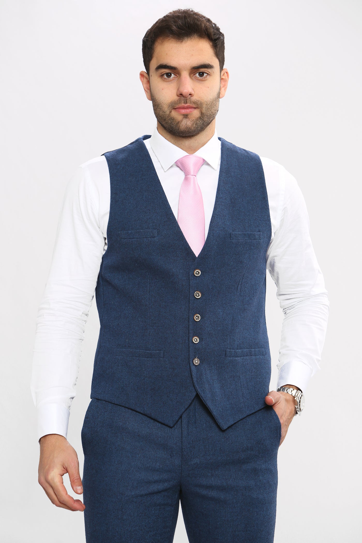 Cavani ORSON - Blue Tweed Three Piece Suit