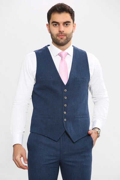 Cavani ORSON - Blue Tweed Three Piece Suit