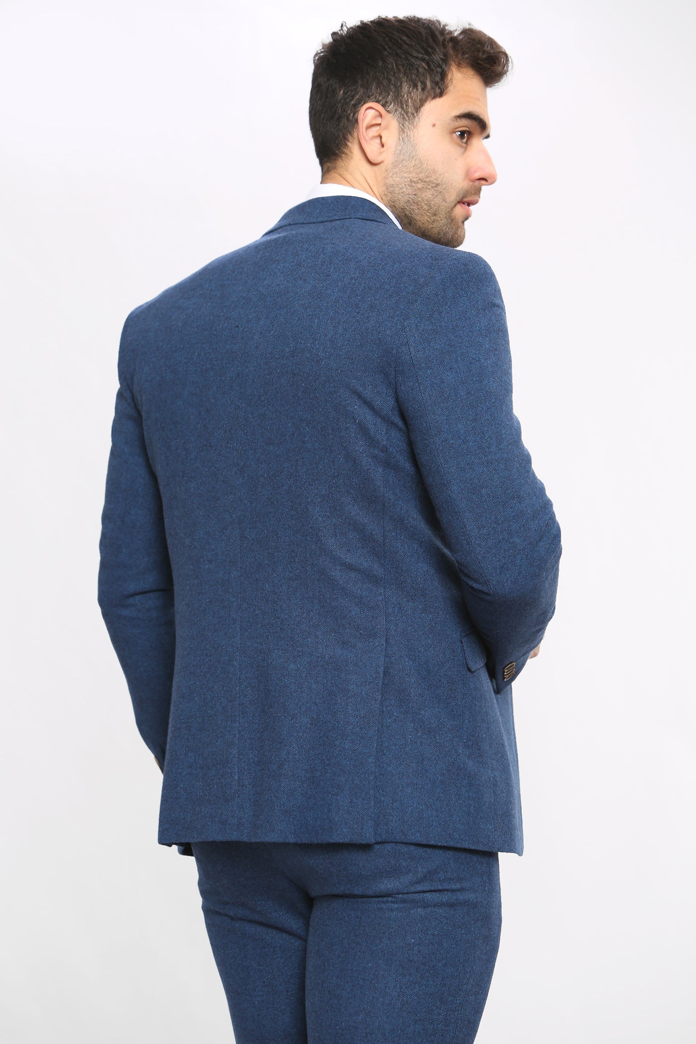 House of Cavani Orson Blue Tweed Slim Fit Suit - Clothing from House Of  Cavani UK