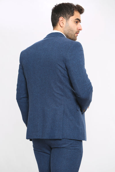 Cavani ORSON - Blue Tweed Three Piece Suit