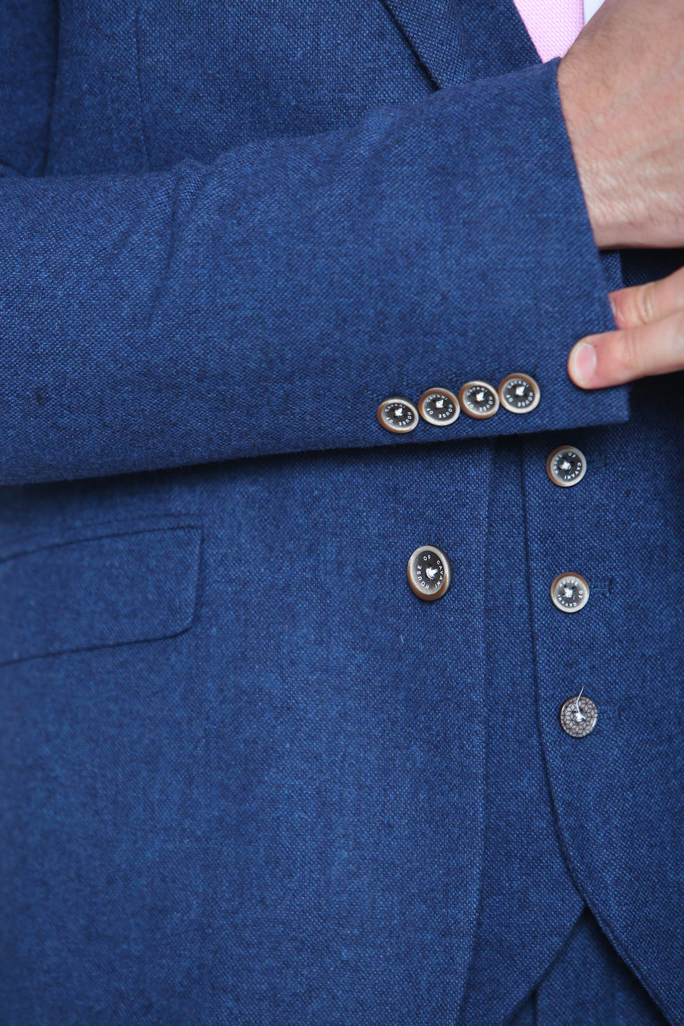 Cavani ORSON - Blue Tweed Three Piece Suit
