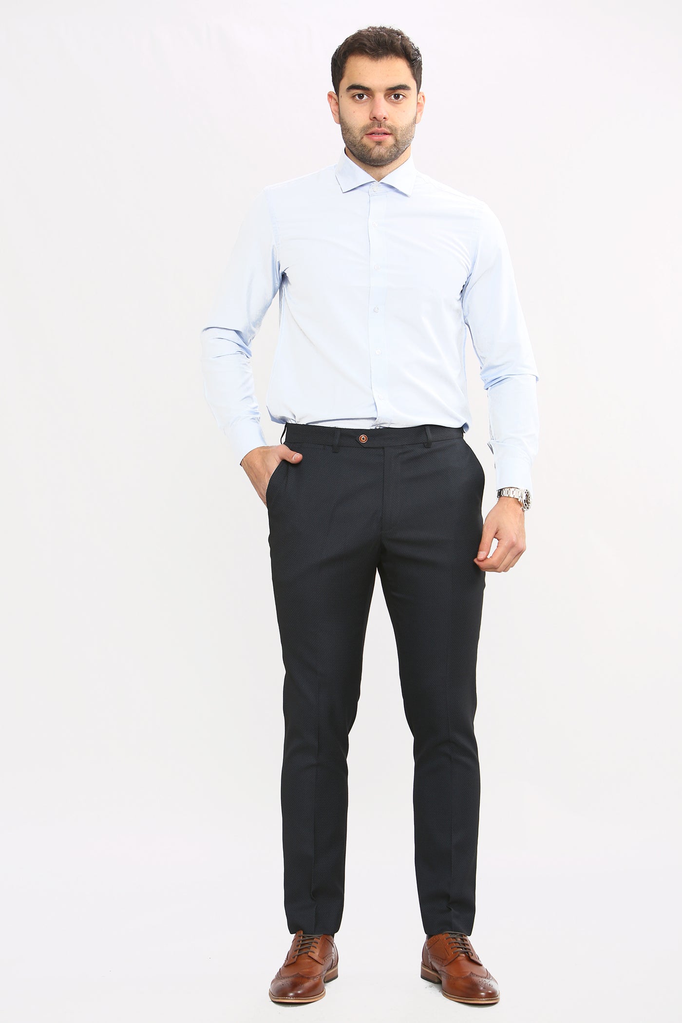 MAX - Navy Blue Three Piece Suit