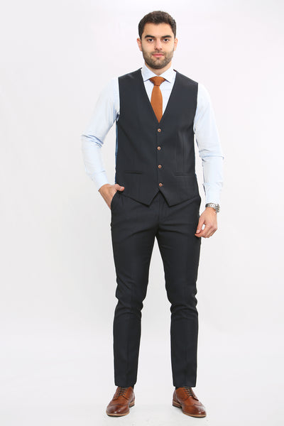 MAX - Navy Blue Three Piece Suit
