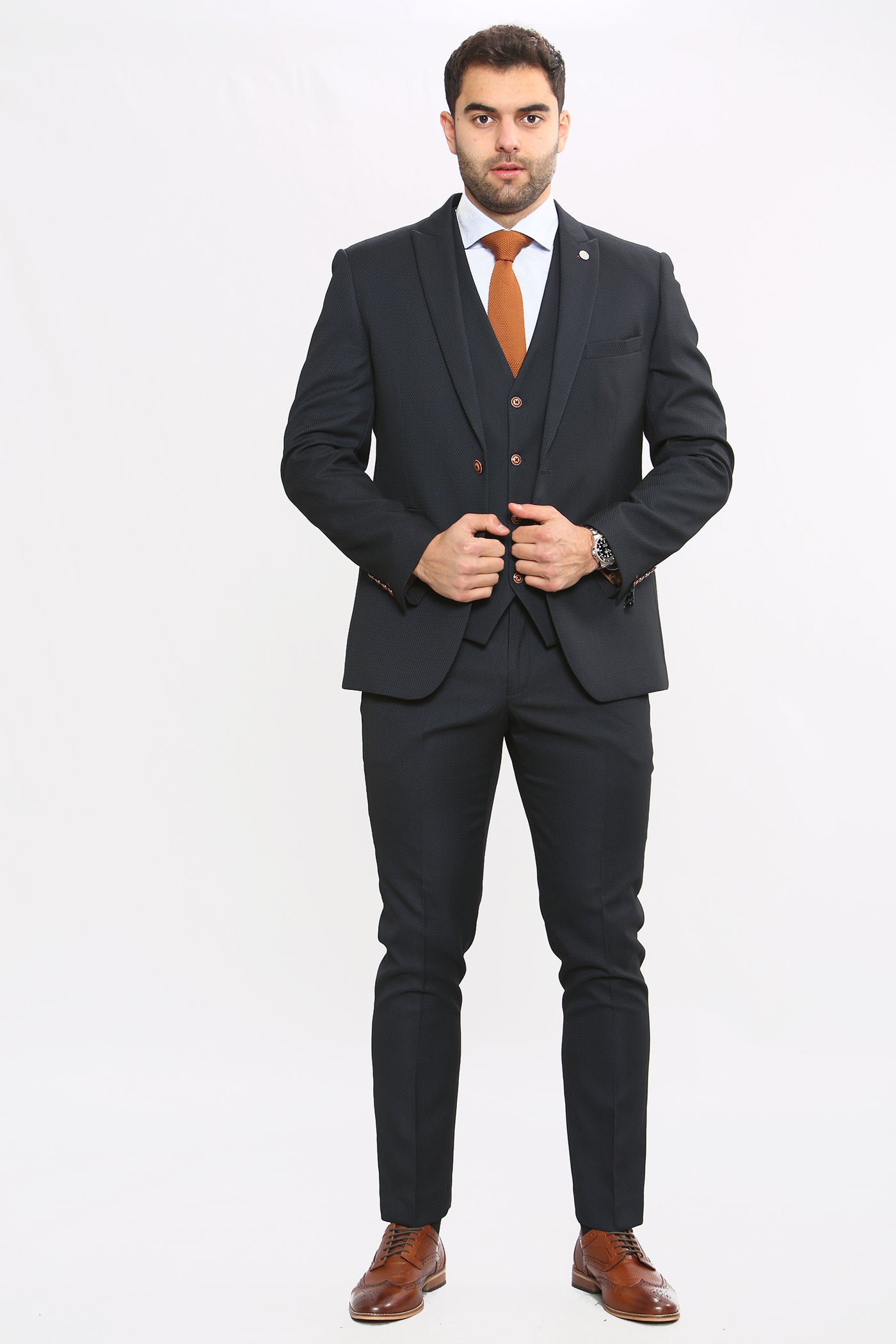 MAX - Navy Blue Three Piece Suit