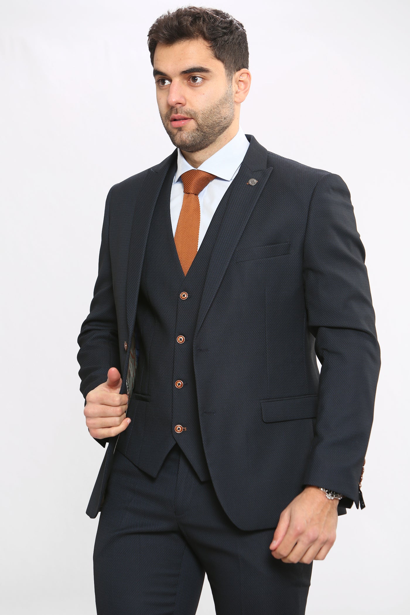 MAX - Navy Blue Three Piece Suit