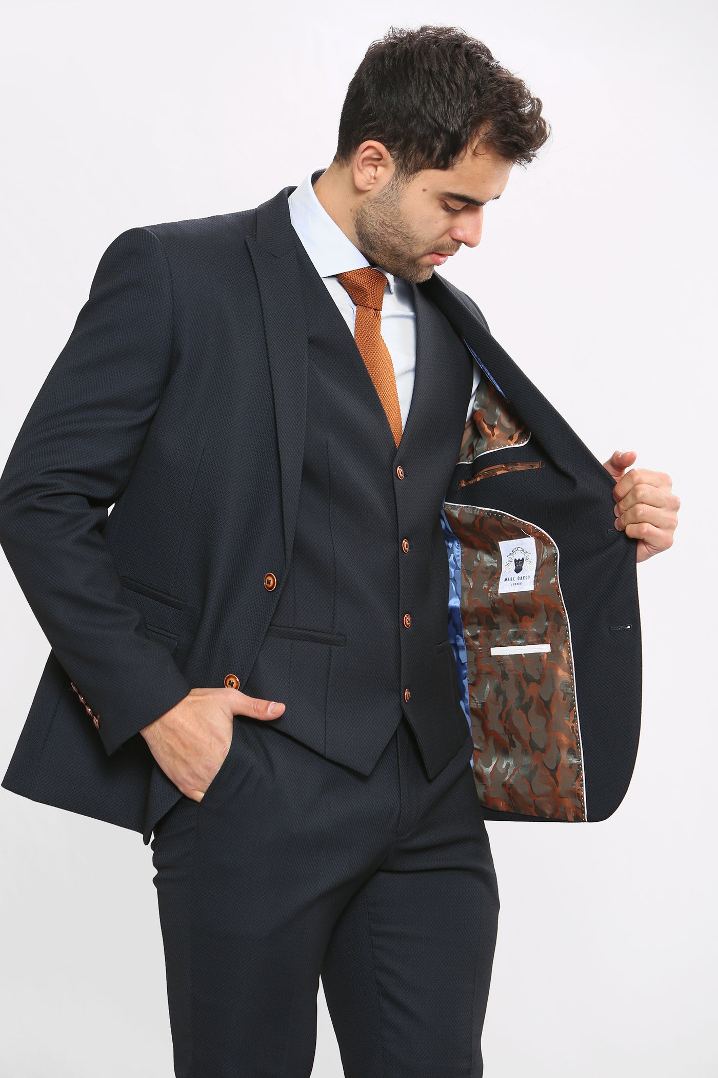 MAX - Navy Blue Three Piece Suit