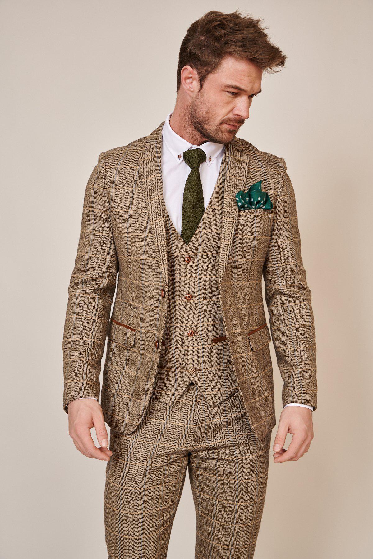 TED - Tan Tweed Check Blazer