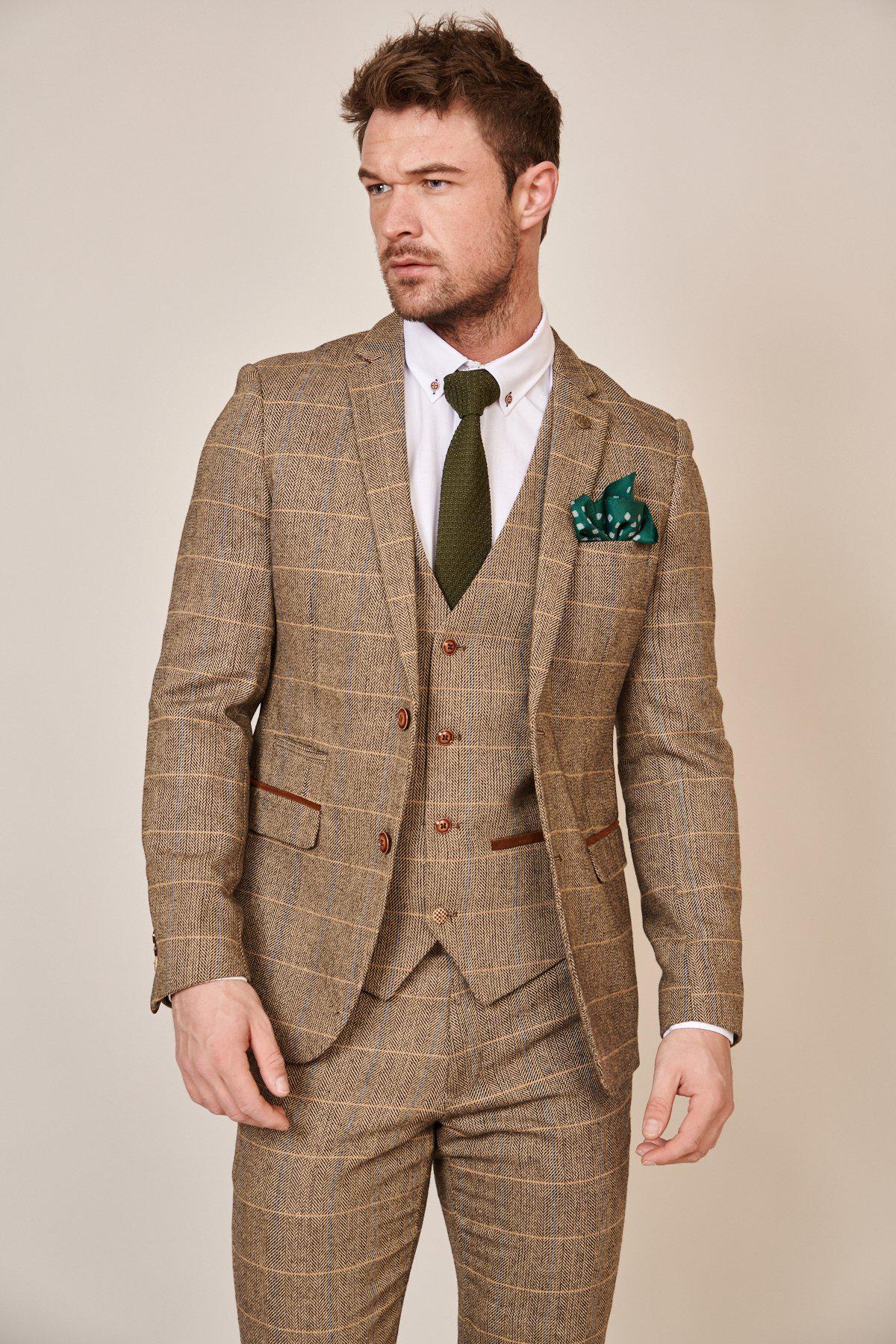 TED - Tan Tweed Check Blazer