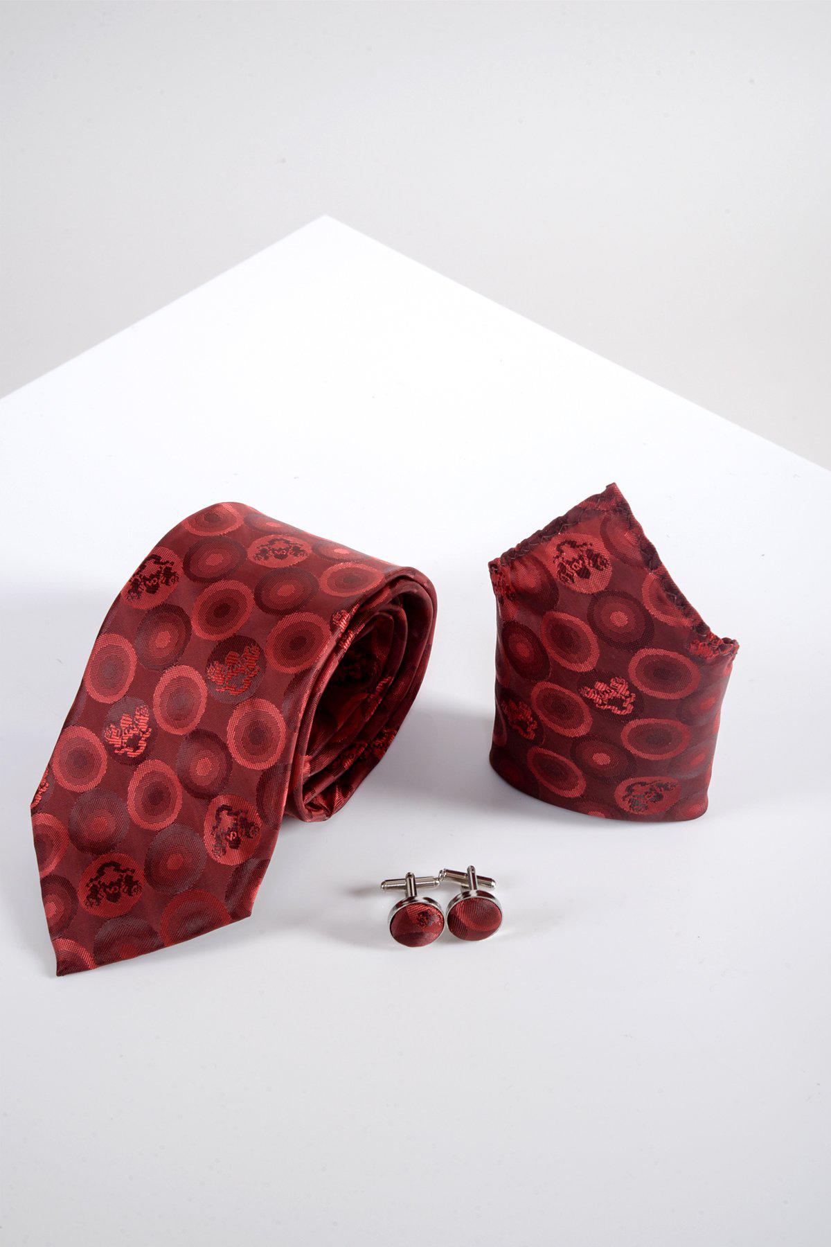 BUBBLES - Wine Bubble Circle Print Tie, Cufflink and Pocket Square Set