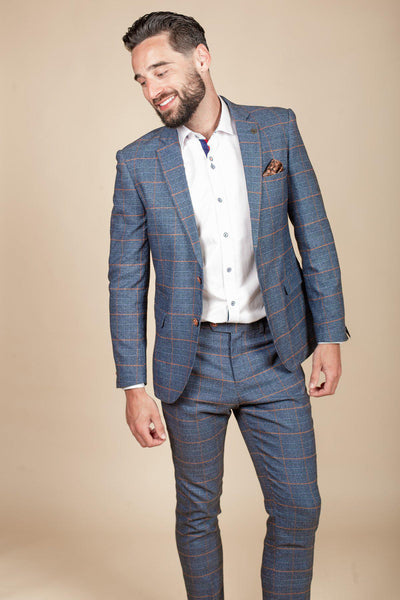 JENSON - Sky Blue Check Blazer
