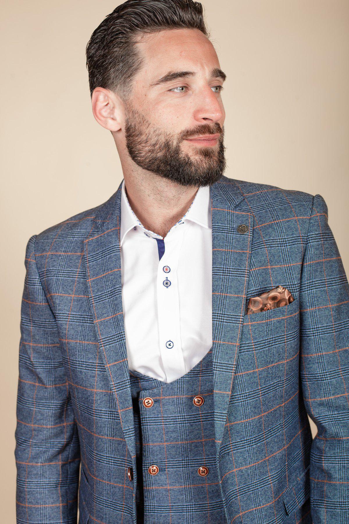 JENSON - Sky Blue Check Blazer