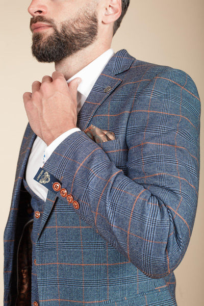 JENSON - Sky Blue Check Blazer
