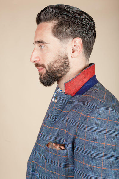 JENSON - Sky Blue Check Blazer