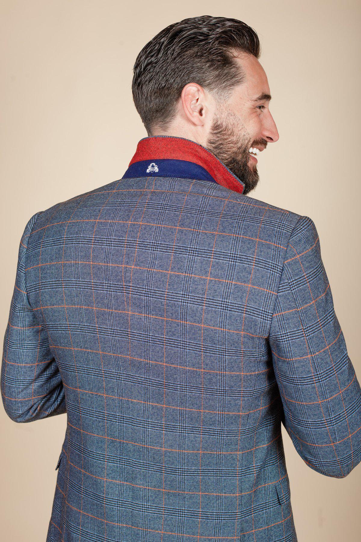 JENSON - Sky Blue Check Blazer