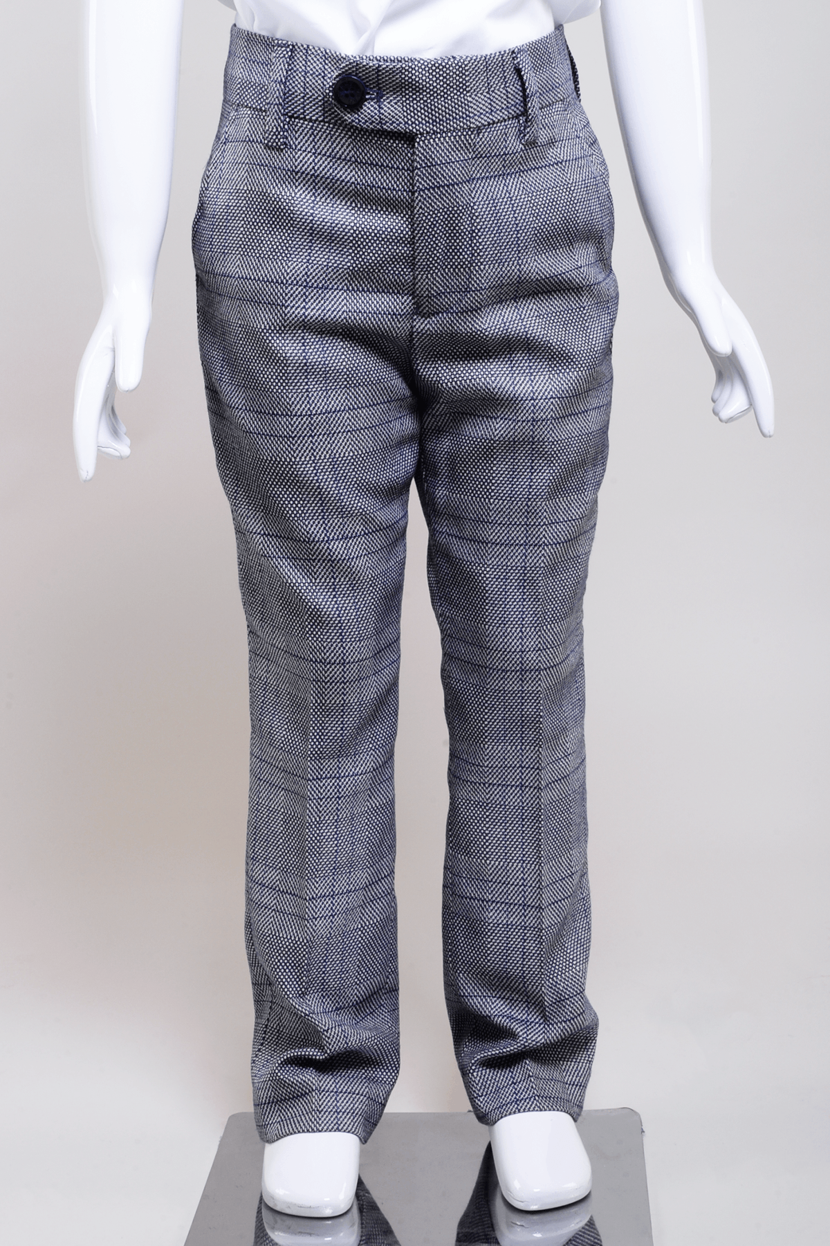 JERRY - Childrens Grey Check Three Piece Suit